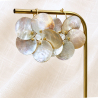 Hortense - Boucles d'oreilles en nacre grise et blanche