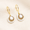 Marina - Boucles d'oreilles nacre et bleu brume