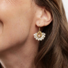 Boucles d’oreilles Rosalie légères portées à l’oreille