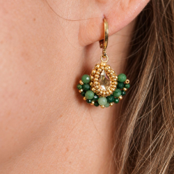 Petites boucles d'oreilles jade africain | Charlie
