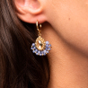 Boucles d’oreilles Charlie en tanzanite brodées à la main