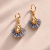Petites boucles d’oreilles en tanzanite et cristal doré Charlie