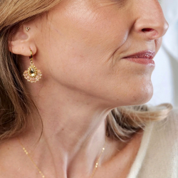 Petites boucles d'oreilles tourmaline rose | Charlie