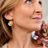Boucles d'oreilles tourmaline rose & nacre | Grace
