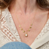 Collier tourmaline rose et nacre fait main | Manon