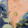 Collier soleil jade africain et nacre fait main | Garance